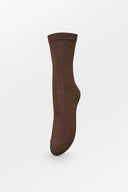 rib-glitter-sokken-hot-fudge-brown-becksondergaard-productfoto-vooraanzicht-1