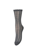 crochia-cotta-sokken-dark-grey-melange-becksondergaard-productfoto-vooraanzicht-1