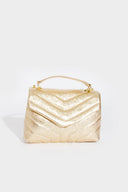 Celine Leather Chevron Shoulder Bag 