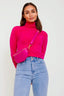 fuchsia-leren-heuptas-met-rits-met-riem-sweet-like-you-model-vooraanzicht-2
