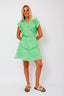 donna-voile-mini-rok-neo-noir-groen-model-vooraanzicht-3