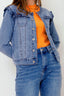 Ruffle Denim Jeans Jacket