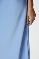 Vicky Satin Skirt Dusty Blue | Neo Noir