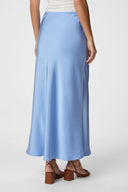 Vicky Satin Skirt Dusty Blue | Neo Noir