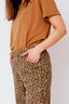 Leopard Denim Jeans Pants