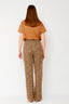 Leopard Denim Jeans Pants
