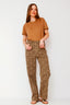 Leopard Denim Jeans Pants