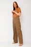 Leopard Denim Jeans Pants