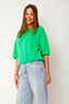 charline-sweater-korte-mouwen-groen-sweet-like-you-model-vooraanzicht-1