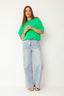 charline-sweater-korte-mouwen-groen-sweet-like-you-model-vooraanzicht-3