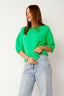 charline-sweater-korte-mouwen-groen-sweet-like-you-model-vooraanzicht-4