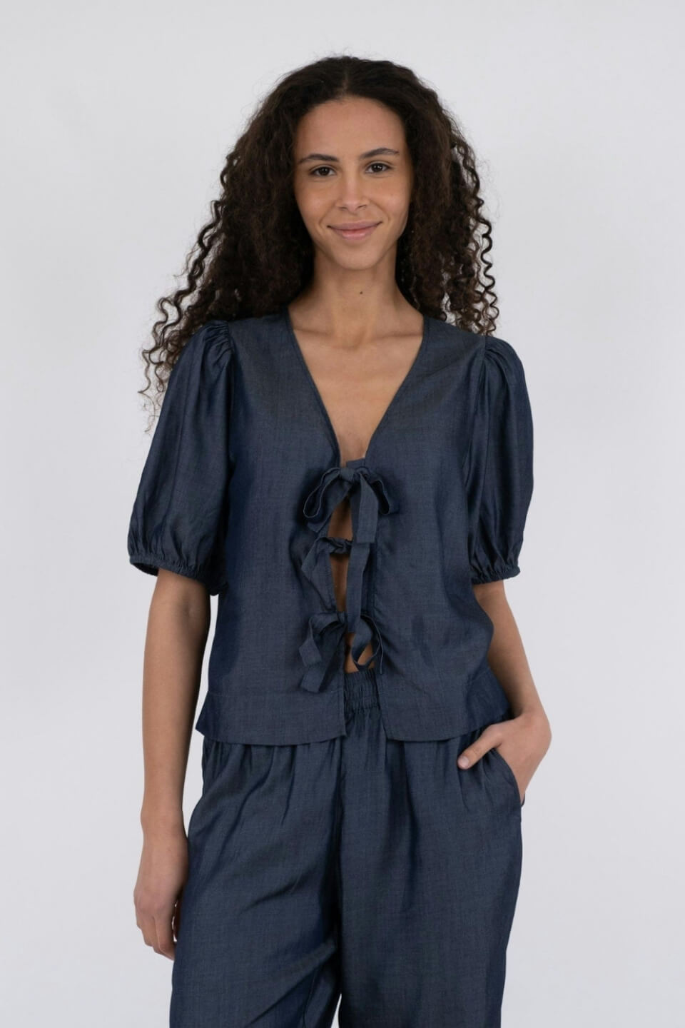 marno Bianca blouse（NAVY） Bianca top in Navy Star (XS) | Used, Secondhand,… | Noihsaf