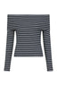 gestreepte-donkerblauwe-blouse-off-shoulder-neo-noir-productfoto-vooraanzicht-1