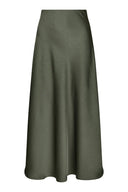 Bovary Satin Midi Skirt | Neo Noir