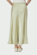 Bovary Satin Midi Skirt | Neo Noir