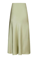 Bovary Satin Midi Skirt | Neo Noir