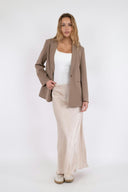 Vicky Satijnen Rok Champagne | Neo Noir