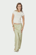Vicky Satijnen Rok Mint Green