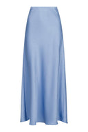 Vicky Satin Skirt Smoke Blue | Neo Noir