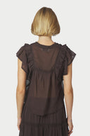 Jayla Voile V-Hals Top | Neo Noir