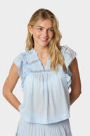 Jayla Voile V-Hals Top | Neo Noir