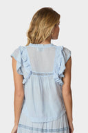 Jayla Voile V-Hals Top | Neo Noir