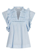 Jayla Voile V-Hals Top | Neo Noir