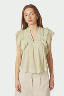 Jayla Voile V-Hals Top | Neo Noir
