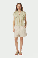 Jayla Voile V-Hals Top | Neo Noir