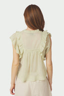 Jayla Voile V-Hals Top | Neo Noir
