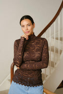 Liza Laceflower Lace Blouse | Neo Noir