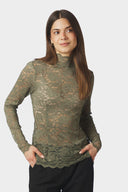 Liza Laceflower Kanten Blouse | Neo Noir