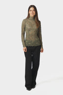 Liza Laceflower Kanten Blouse | Neo Noir