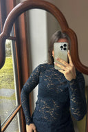 Liza Laceflower Lace Blouse | Neo Noir