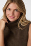 odelia-gebreide-mouwloze-trui-brown-melange-neo-noir-model-detail-1