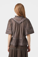 Evienne Voile V-Neck Blouse | Neo Noir