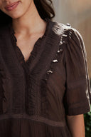 Evienne Voile V-Neck Blouse | Neo Noir