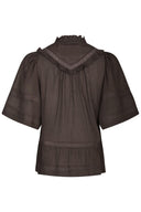 Evienne Voile V-Neck Blouse | Neo Noir