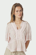 Evienne Voile V-Neck Blouse | Neo Noir