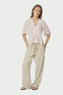 Evienne Voile V-Neck Blouse | Neo Noir