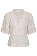 Evienne Voile V-Neck Blouse | Neo Noir