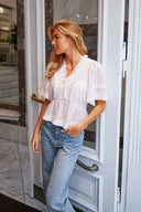 Evienne Voile V-Neck Blouse | Neo Noir