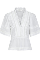 Evienne Voile V-Neck Blouse | Neo Noir