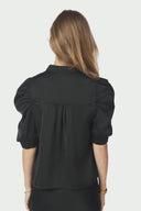 Roella Satin V-Neck Blouse | Neo Noir