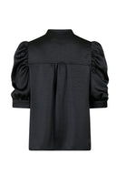Roella Satin V-Neck Blouse | Neo Noir
