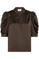roella-blouse-dark-brown-v-hals-neo-noir-productfoto-vooraanzicht-1