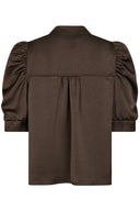 roella-blouse-dark-brown-v-hals-neo-noir-productfoto-achteraanzicht-1