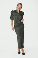Roella Satijnen V-Hals Blouse | Neo Noir