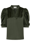 Roella Satijnen V-Hals Blouse | Neo Noir