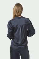 Rosslyn V-Hals Satijnen Blouse | Neo Noir